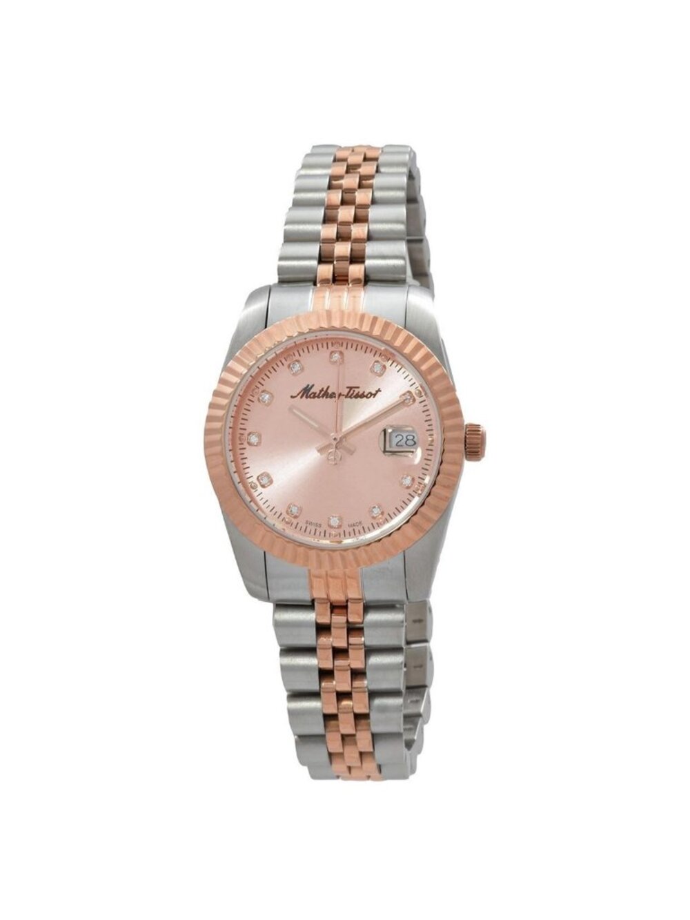 NWT Mathey-Tissot Mathy III Quartz Pink Dial Ladies Watch